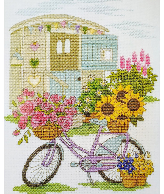 Набір для вишивання "Велосипед з квітами"